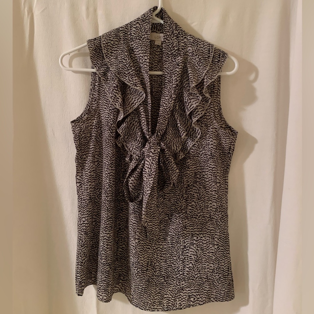 LOFT Ruffled Sleeveless Blouse